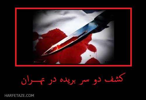 پیدا شدن دو سر بریده شده بدون جسد در تهران + عکس