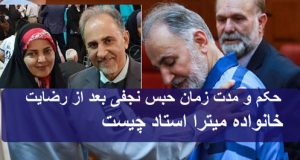 مدت حبس نجفی بعد از رضایت خانواده میترا استاد + حکم قاتل عفو شده در قانون