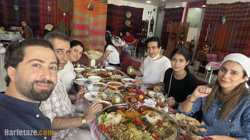 عکس خانوادگی لورفته از همایون شجریان و همسرش سحر دولتشاهی در کردستان عراق