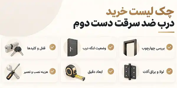 چک لیست خرید درب ضد سرقت دست دوم