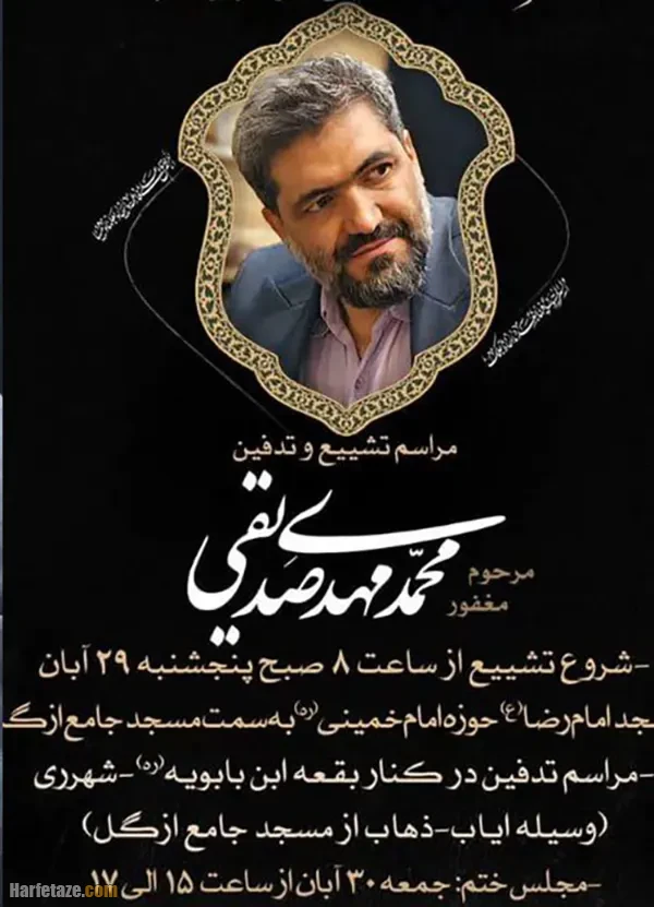عکس و بیوگرافی محمد مهدی صدیقی