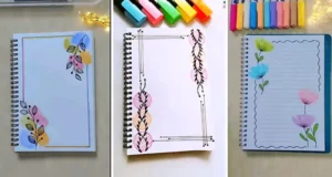 20 ایده ساده نقاشی حاشیه دفتر انشا با طرح های شیک و خاص