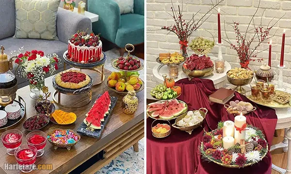 تزئین میز شب یلدا ساده