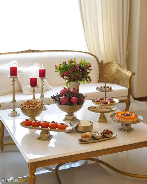 تزئین میز شب یلدا مدرن