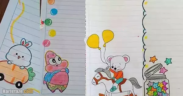  نقاشی کنار دفتر کرومی قشنگ