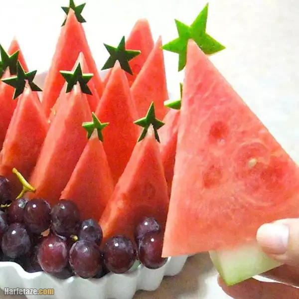 برش و تزیین هندوانه شب یلدا ۱۴۰۴