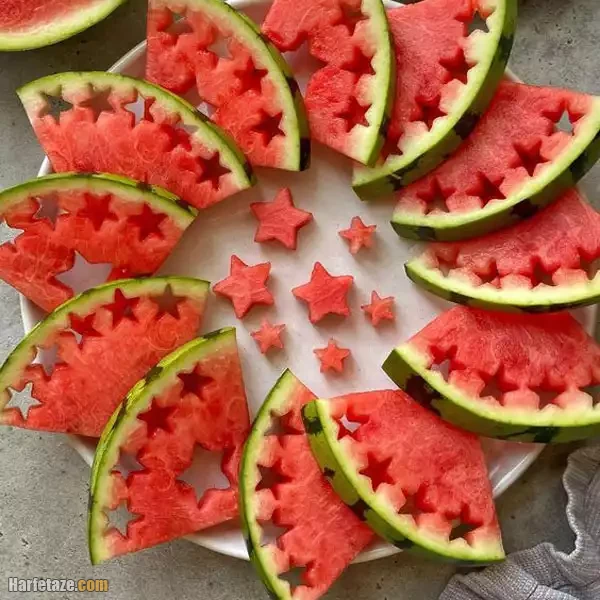 برش و تزیین هندوانه شب یلدا ۱۴۰۴ لاکچری