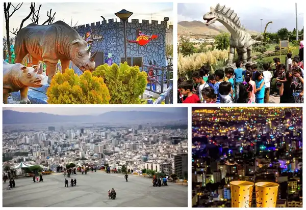 دو بخش بالا پارک ژوراسیک تهران و دو بخش پایین بام بوعلی تهران