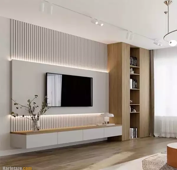 مدل های جدید میز تی وی وال برای خانه های مدرن و شیک در سال 2026 3 میز تی وی وال خاص