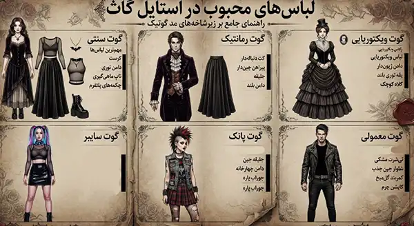 لباس‌ های محبوب در استایل گاث