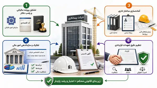 بعد از ثبت شرکت پیمانکاری چه باید کرد؟