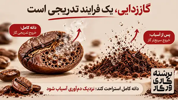 تاثیر آسیاب بر فرآیند گاززدایی قهو